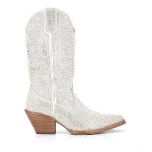 Buck & Brana Dorothy Crystal Hand-Made Boots Womens Leather Pull On